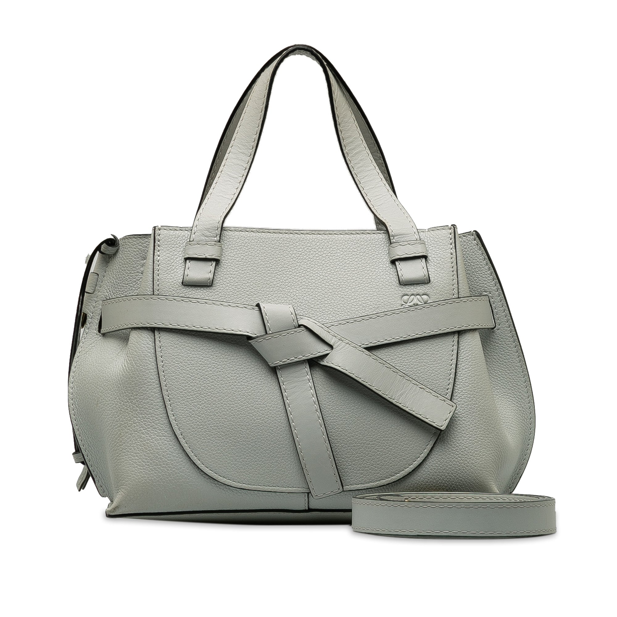 Loewe | Pre-Owned Mini Gate Top Handle Satchel | Gray/Light Gray