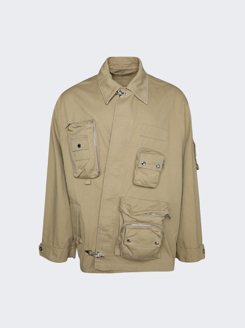 Men | Lanvin X Future | Asymmetrical Utility Jacket Sand | Tan