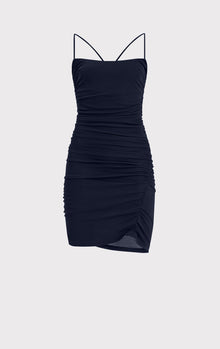 Ruched Jersey Mini Dress | Classic Blue