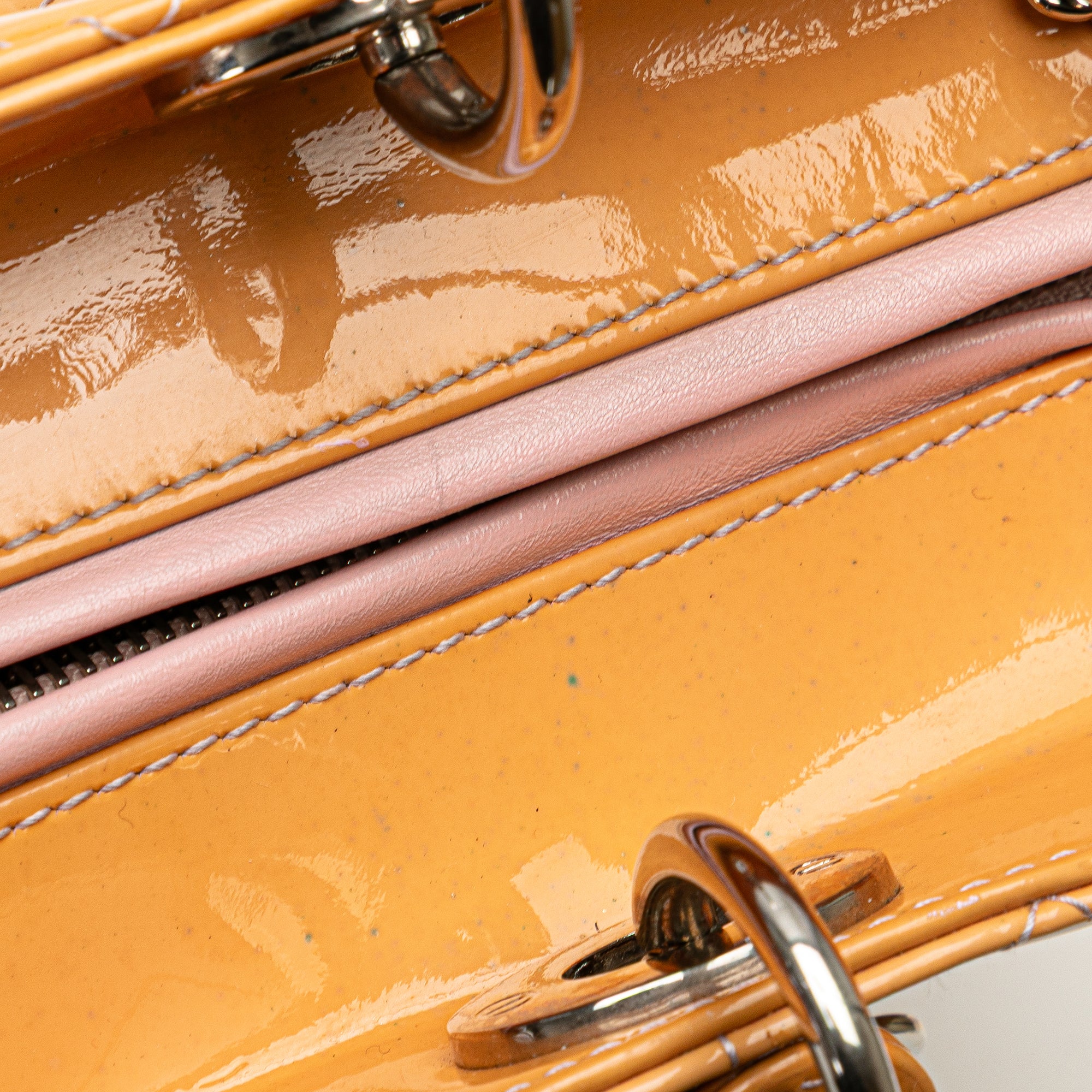 Dior | Pre-Owned Large Patent Cannage Lady | Beige