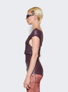 Women | Rick Owens | Athena Leather Tank Top | Amethyst