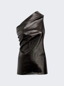 Women | Rick Owens | Athena Leather Tank Top | Black