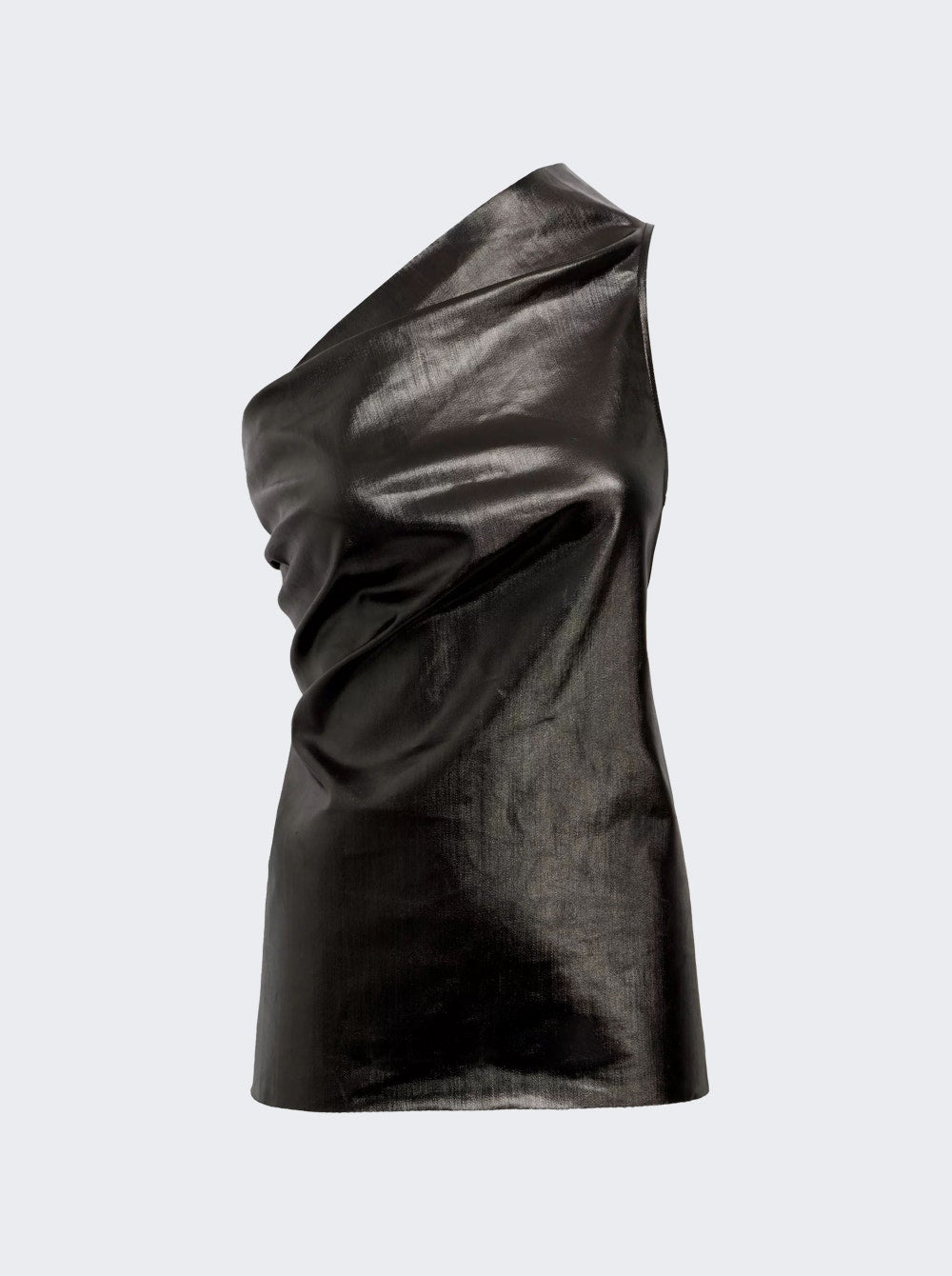Women | Rick Owens | Athena Leather Tank Top | Black