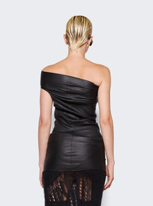 Women | Rick Owens | Athena Leather Tank Top | Black