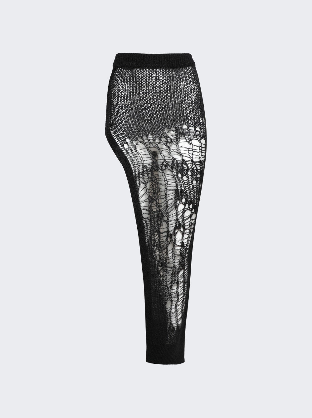 Women | Rick Owens | Spider Distressed Maxi Skirt | Black