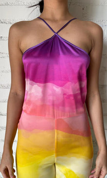 Rococo Sand | Aimee Charmeuse Silk Jumpsuit | Multicolour