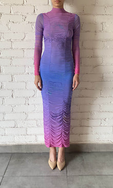 Rococo Sand | Blake Nylon Long Dress | Purple/Pink
