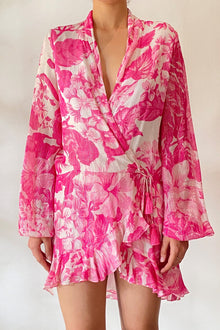 V-Neck Short Dress | Pink