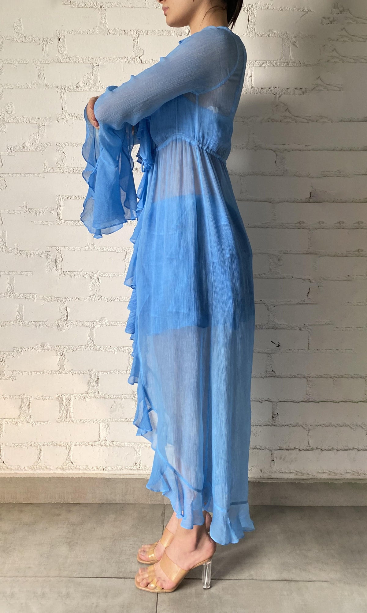 Womens | Cole Viscose Cape | Blue