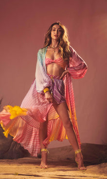 Rococo Sand | Evie Tanish Crepe Bandeau | Rainbow