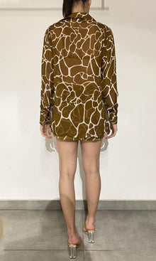 Rococo Sand | Fia Viscose Crepe Shirt | Brown