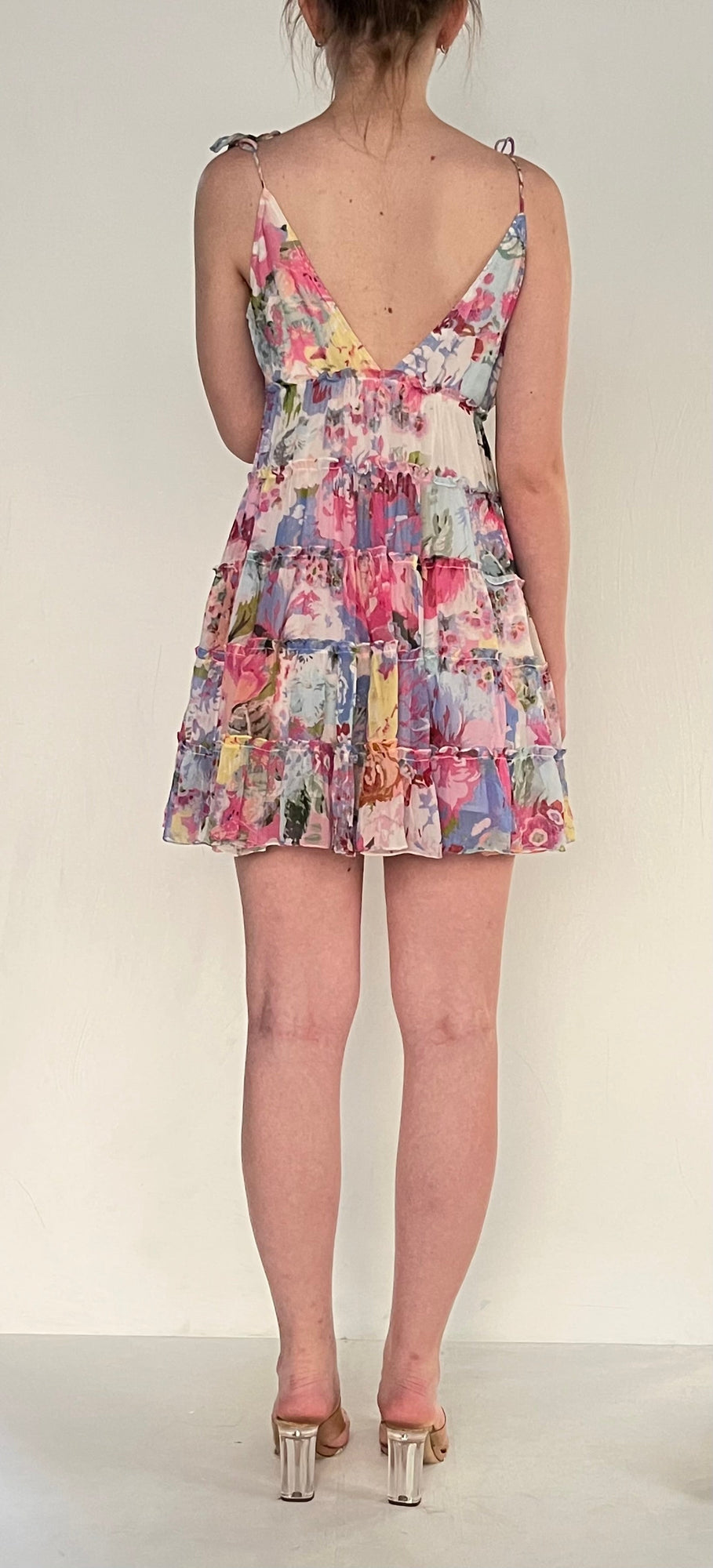 V-Neck Short Dress | Multi