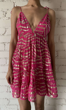 Womens | Lara Viscose Short Dress | Fuchsia