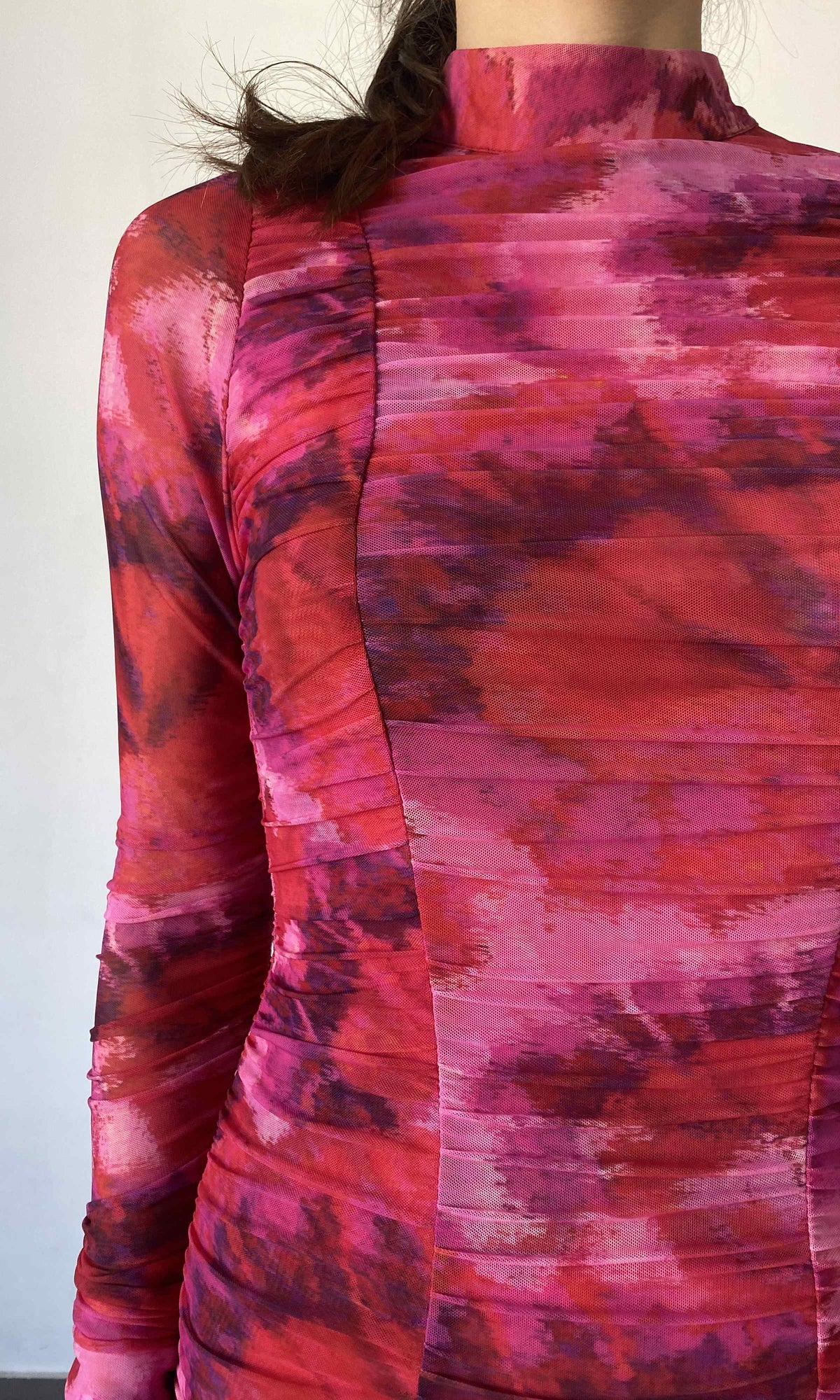 Womens | Mabel Nylon Powermesh Long Dress | Pink