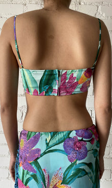 Womens | Ocean Polyster Satin Lycra Bandeau | Turquoise