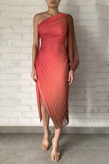 Long Dress | Orange/Brown Ombre