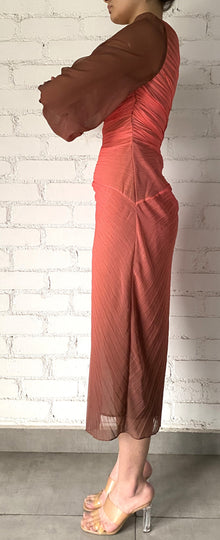 Long Dress | Orange/Brown Ombre