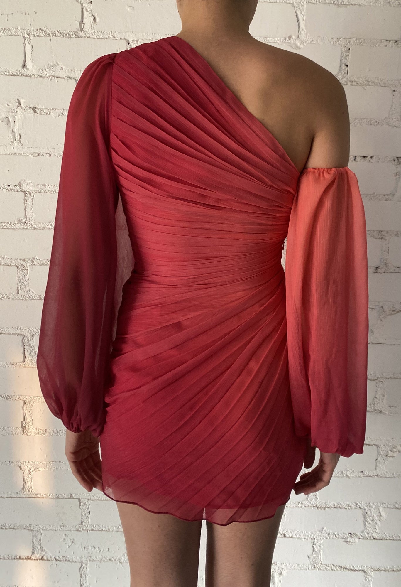 Long Dress | Peach/Brown Ombre