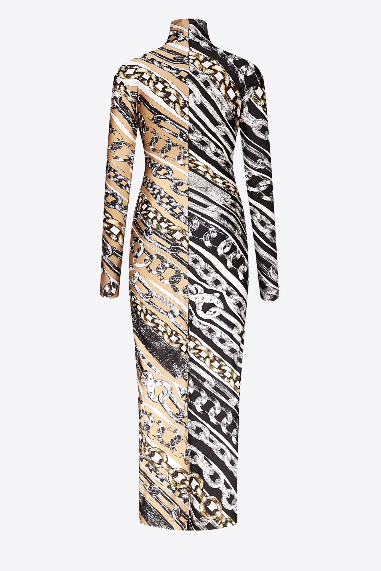 Chain Printed Long Sleeve Maxi Dress | Multi