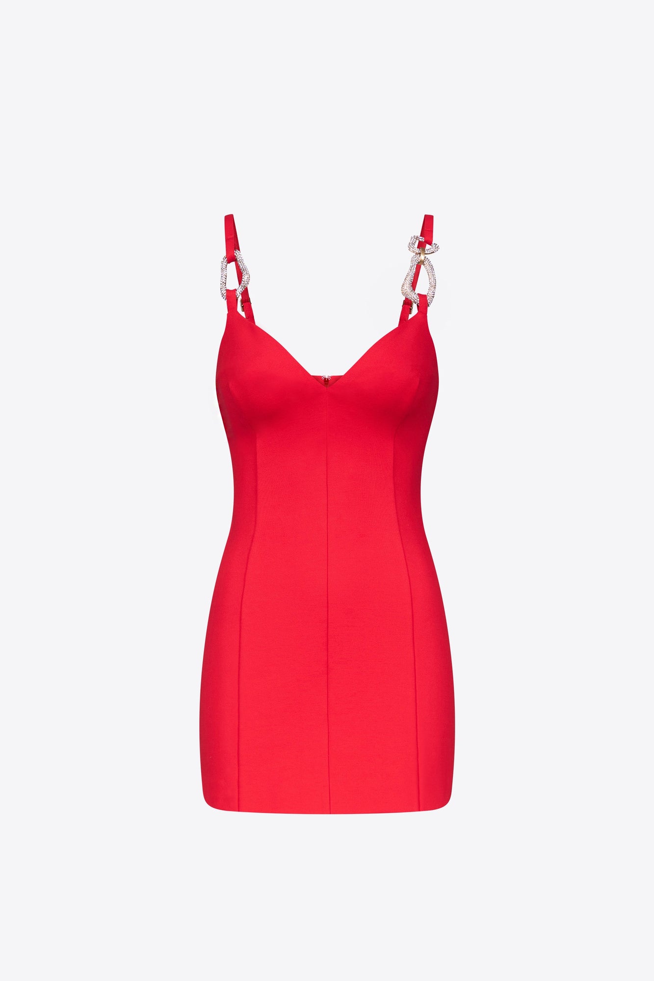 Crystal Link Mini Dress | Carmine