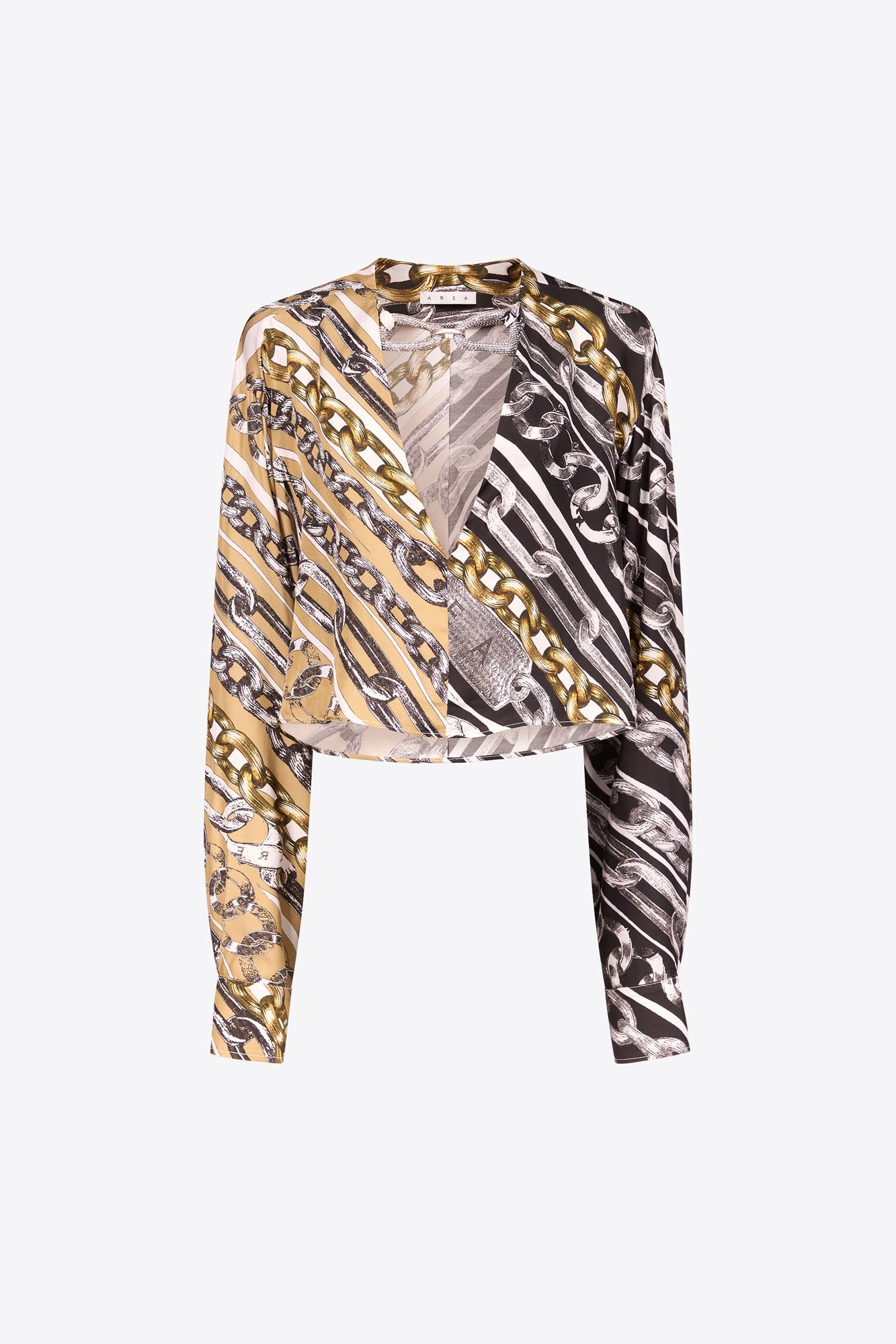 Chain Printed Crystal Link Blouse | Multi