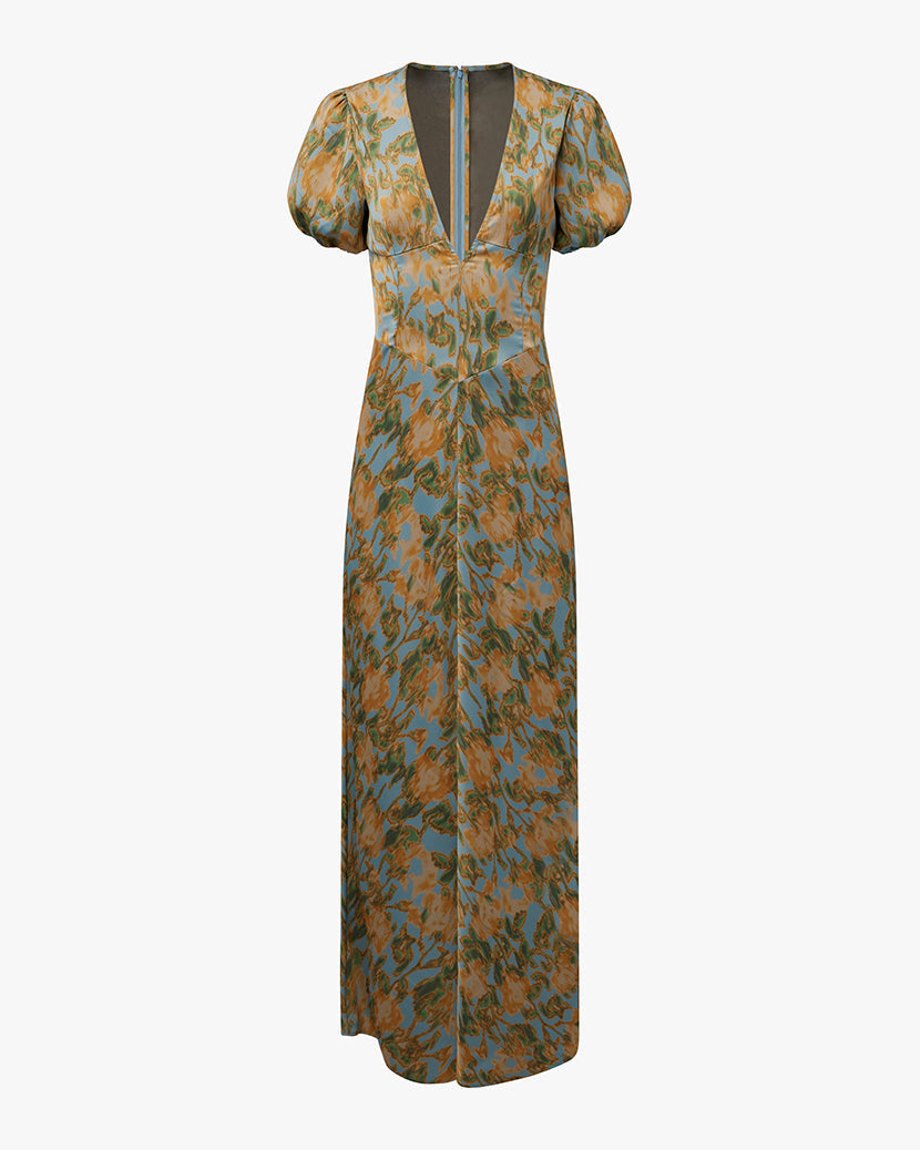 Puff Sleeve Maxi Dress | Dream Blue