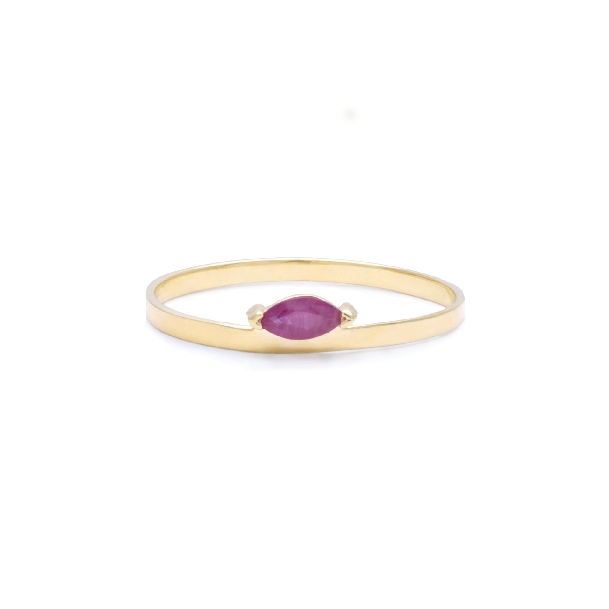 Marquise Ruby Candy Bar Ring