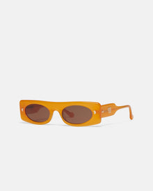 Unisex | Ruthie Bio-Plastic Visor Sunglasses | Orange Merino