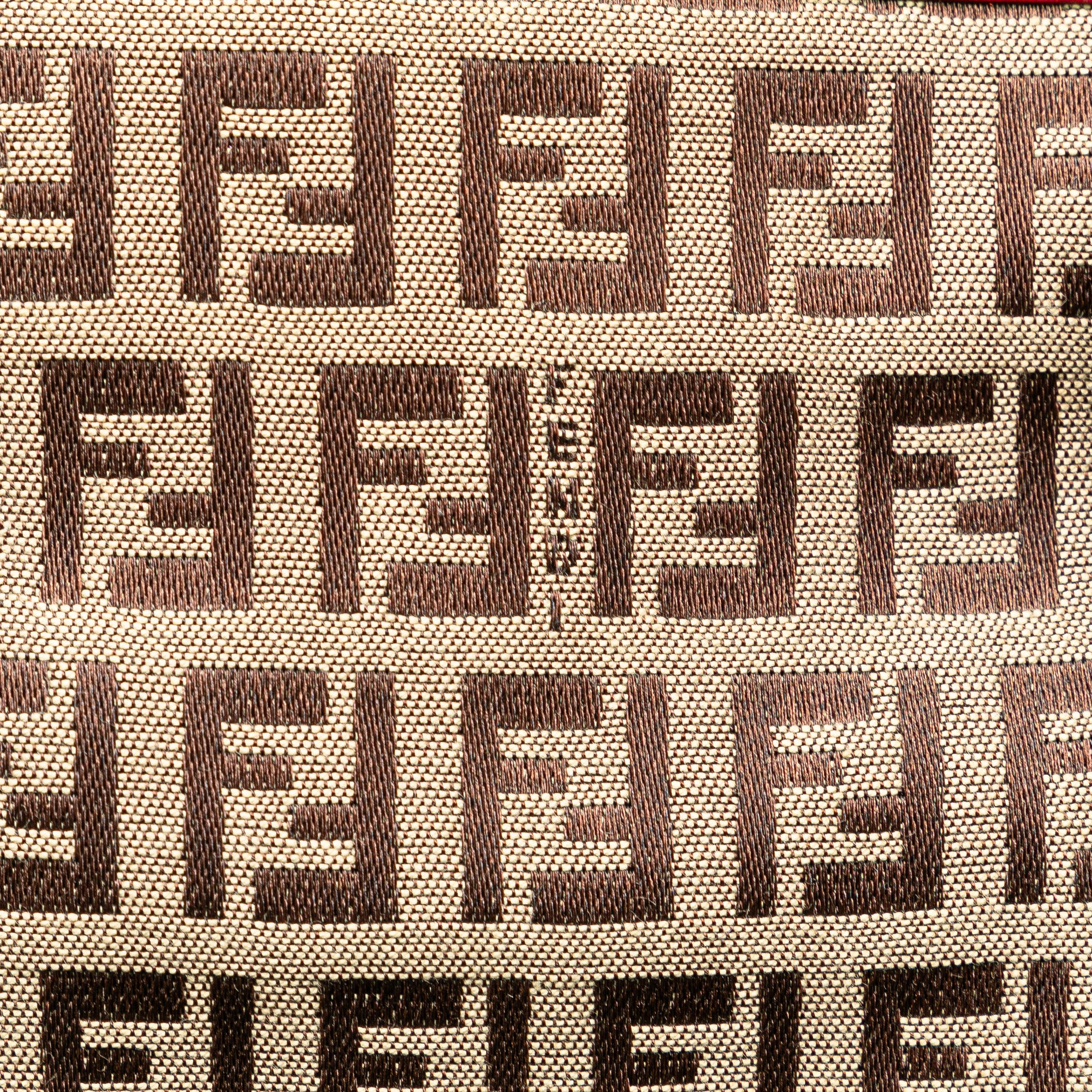 Fendi | Pre-Owned Zucchino Canvas Handbag | Brown/BeigeRed