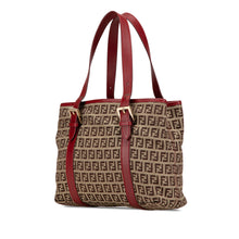 Fendi | Pre-Owned Zucchino Canvas Handbag | Brown/BeigeRed