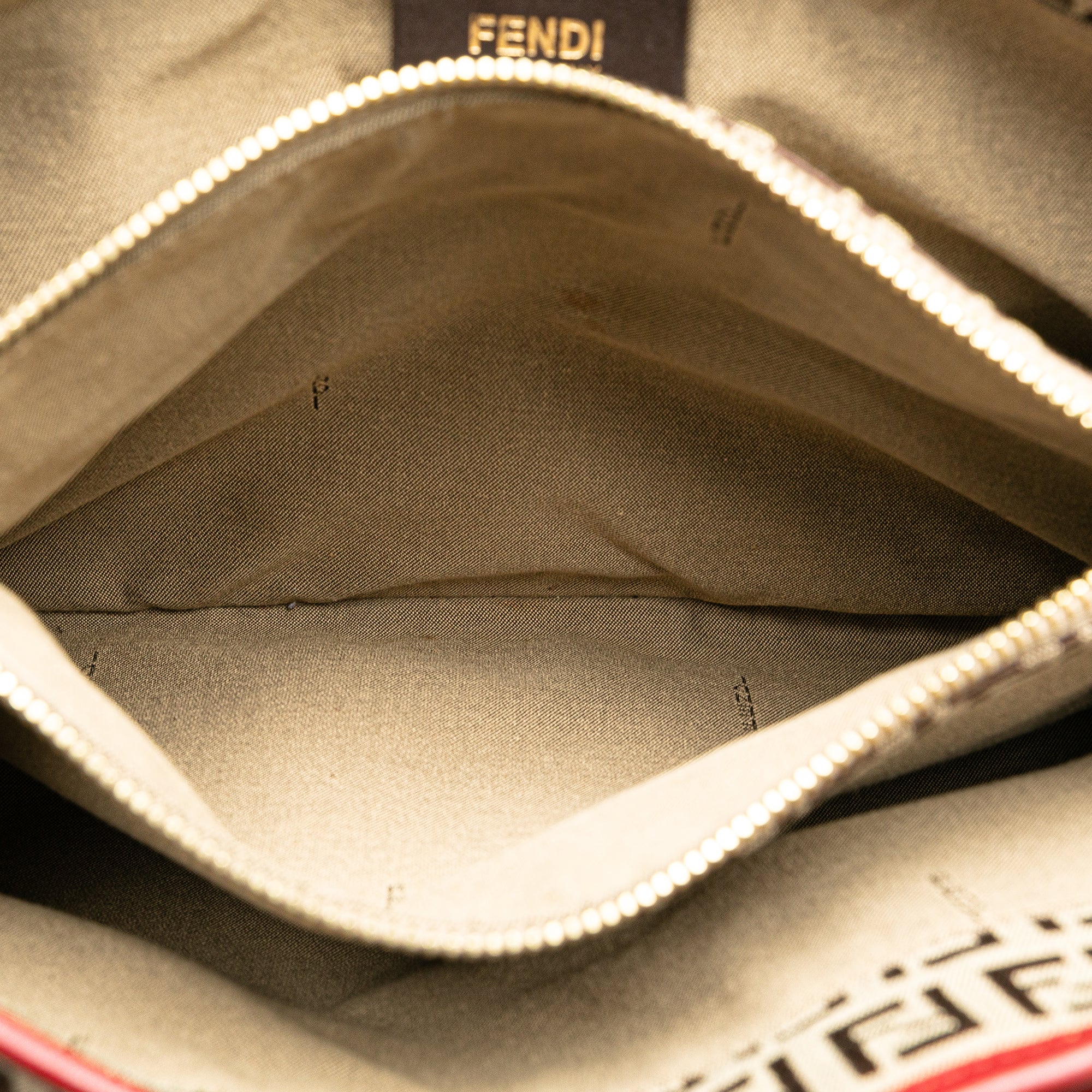 Fendi | Pre-Owned Zucchino Canvas Handbag | Brown/BeigeRed