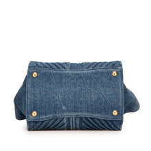 Miu Miu | Pre-Owned Small Matelasse Denim Biker Satchel | Blue/Denim