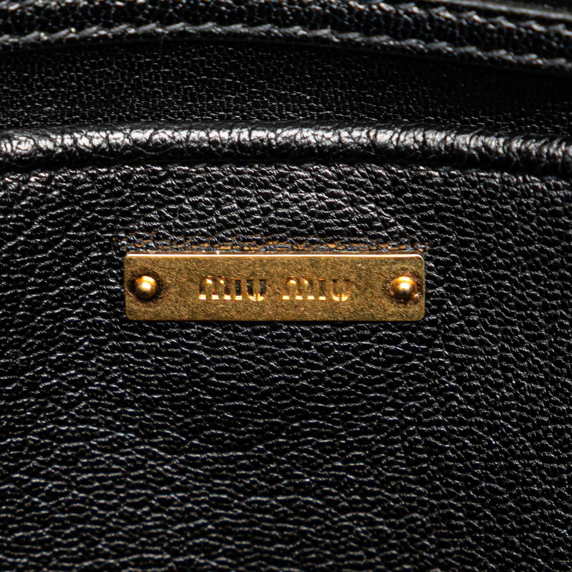 Miu Miu | Pre-Owned Small Matelasse Denim Biker Satchel | Blue/Denim