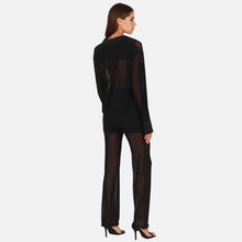 OW Collection RYAN Sheer Shirt Account 002 - Black Caviar
