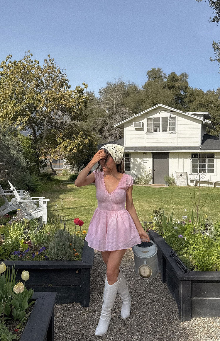 Raldo Gingham Playsuit | Pink
