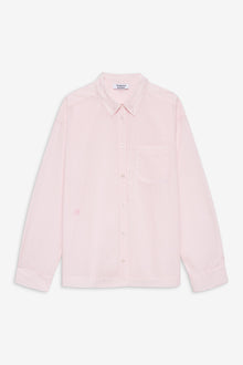 Ralph Poplin Sleep Shirt in Pink Stripe