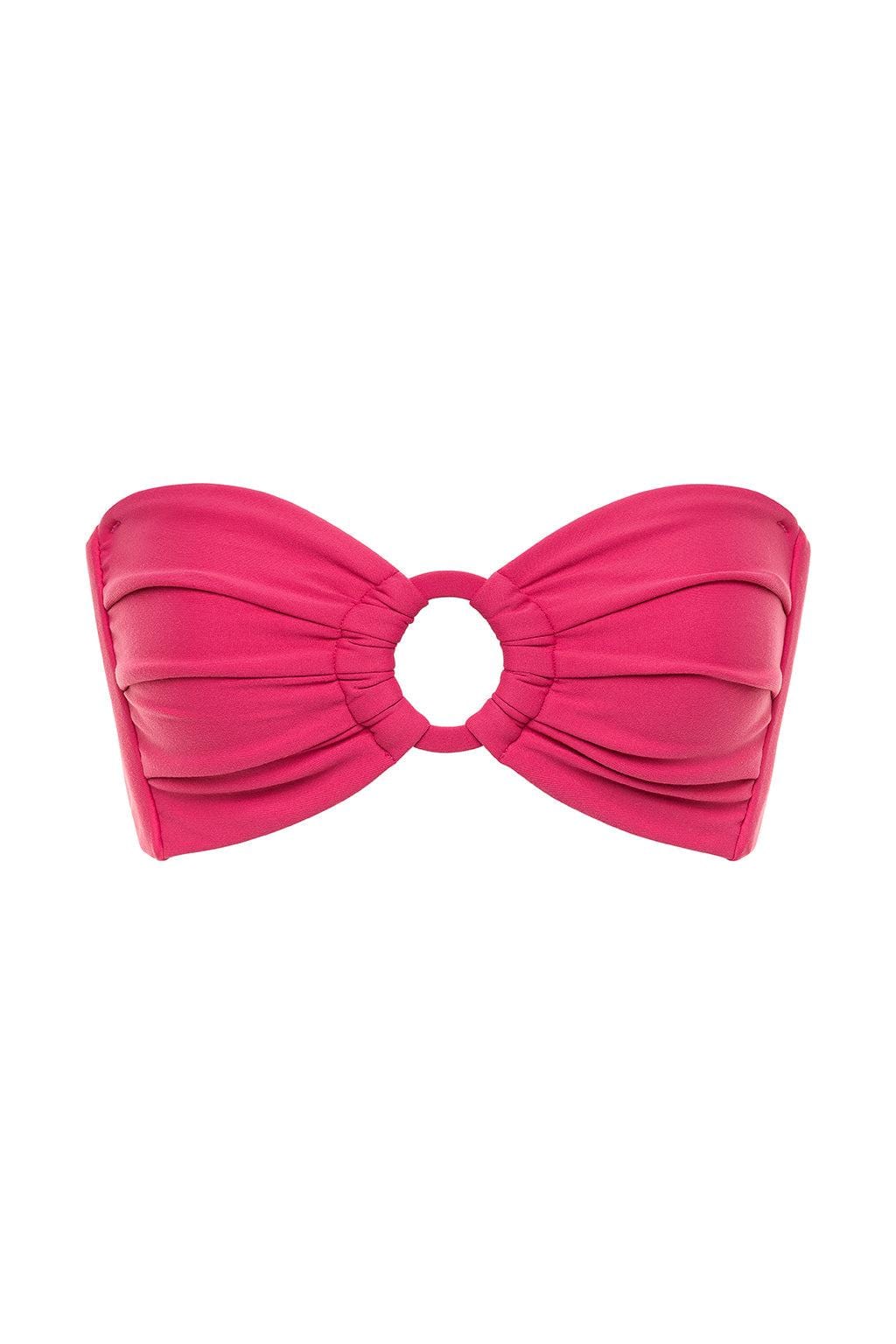 Tori Ties Bandeau Bikini Top | Raspberry