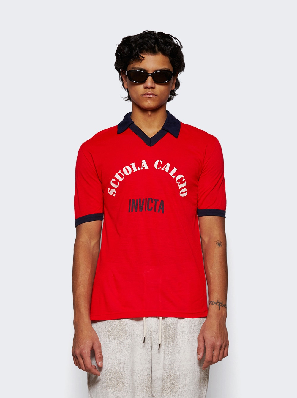 Men | systemarosa | Scuola Calcio Invicta Short Sleeve Jersey Red