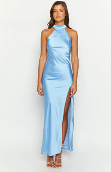Reese Satin Maxi Dress | Blue