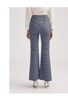 Retro Flared Pants | Blue