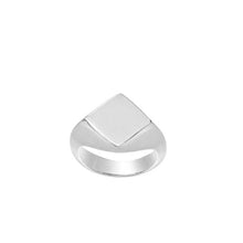 The Rhombus Signet Ring | 18KT Gold Vermeil & Sterling Silver