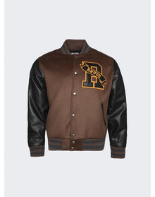 Rhude | Men | Hills Varsity Jacket | Brown x Black