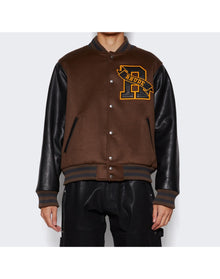 Rhude | Men | Hills Varsity Jacket | Brown x Black