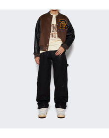 Rhude | Men | Hills Varsity Jacket | Brown x Black