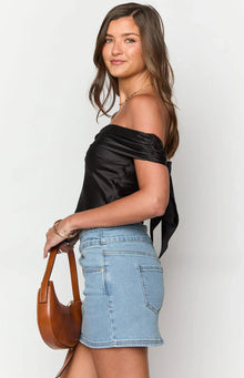 Ria Denim Mini Skirt | Light Wash