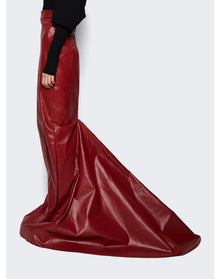 Rick Owens | Women | Dirt Pillar Denim Maxi Skirt | Cardinal Red