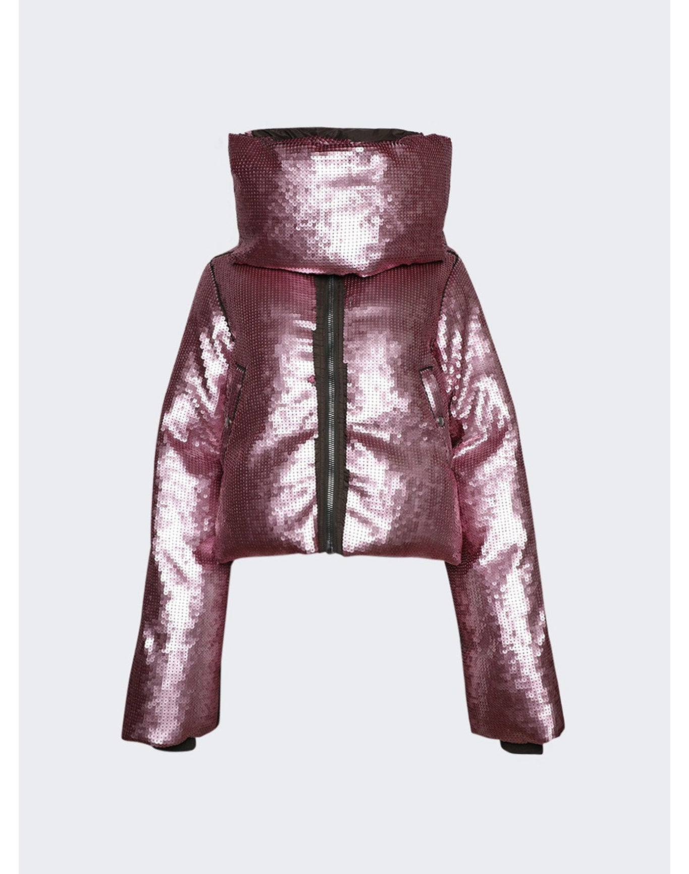 Rick Owens | Women | Funnel Neck Down Jacket | Dust Pink