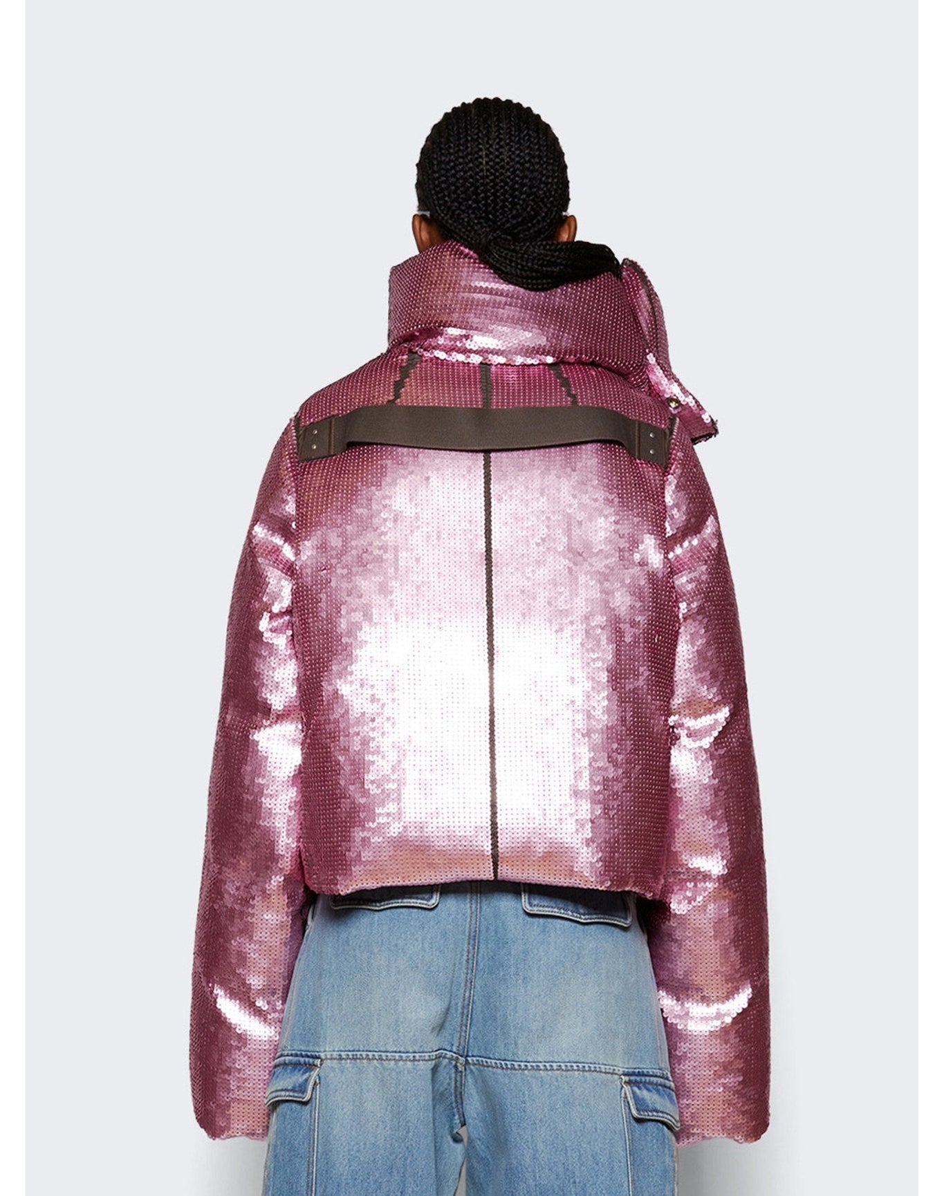 Rick Owens | Women | Funnel Neck Down Jacket | Dust Pink