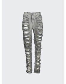 Rick Owens DRKSHDW | Women | Shredded Detroit Cut Jeans | Mineral Pearl
