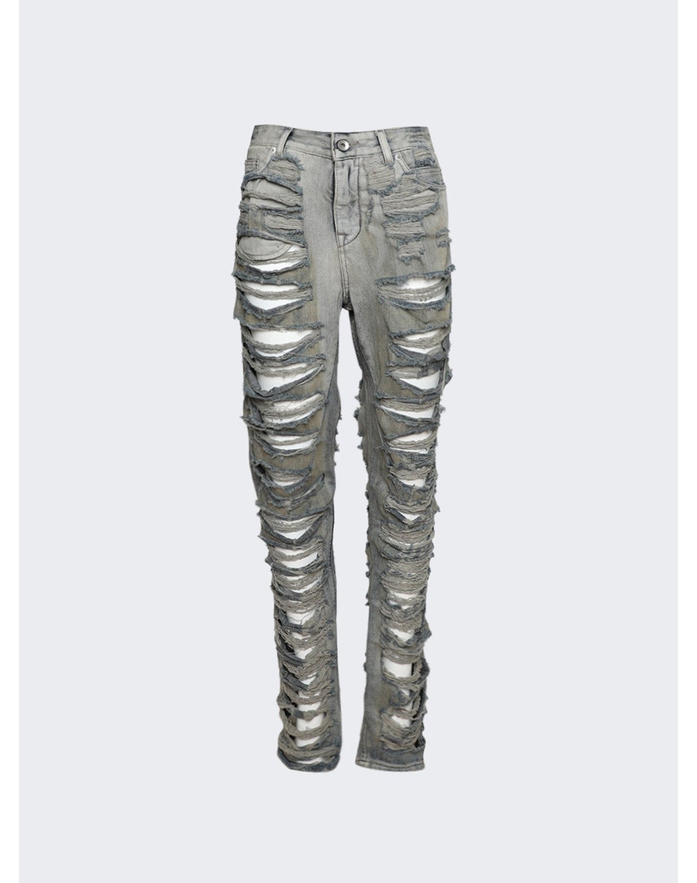 Rick Owens DRKSHDW | Women | Shredded Detroit Cut Jeans | Mineral Pearl